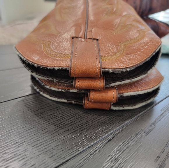 JUSTIN STYLE COWBOY BOOTS 40066 and Cowboy Boot Bag SZ 9 D - Picture 9 of 14